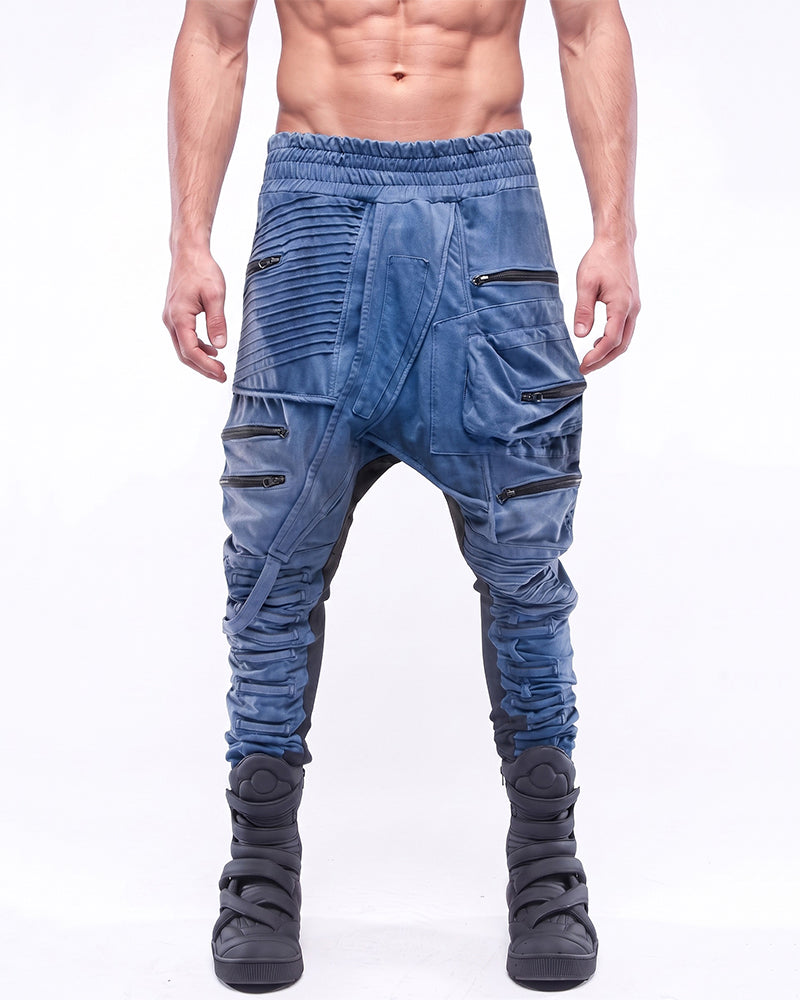 Post‑Apocalyptic Asymmetric Deconstructed Multi-Pocket Pants