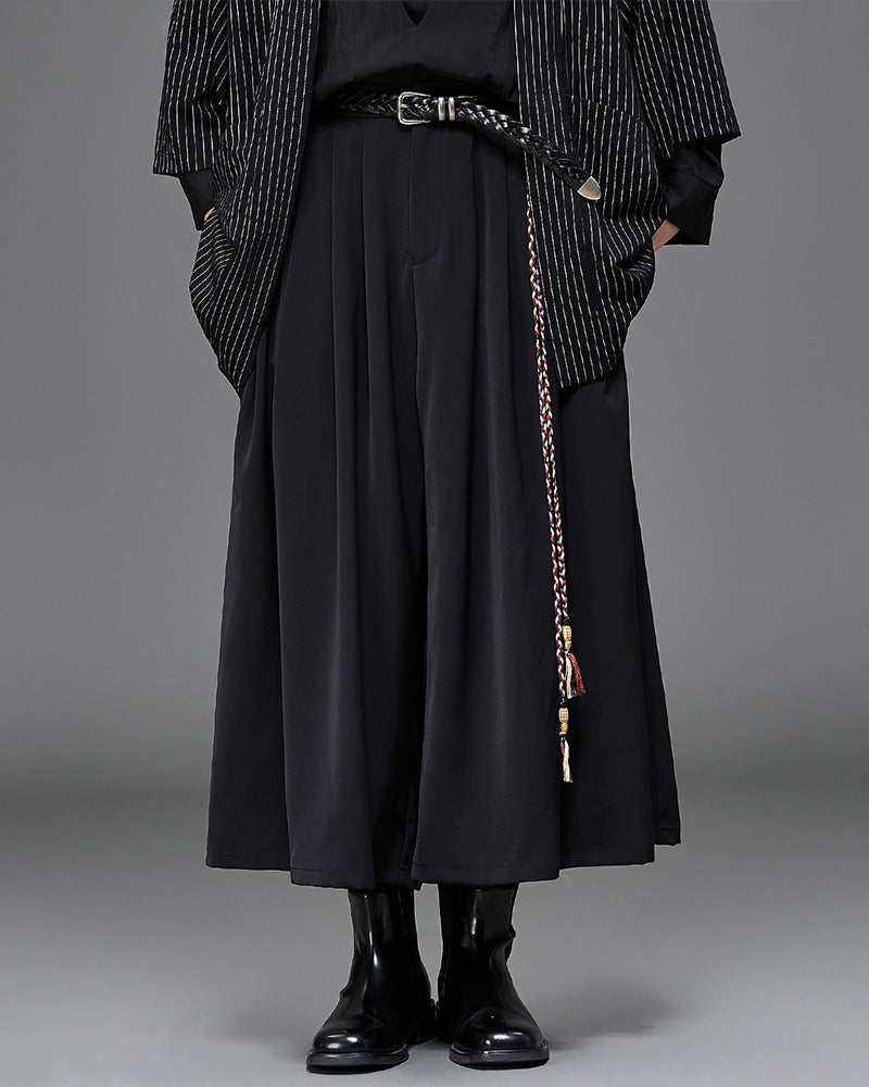 Japanese Zen Hermit Wide Leg Hakama Pants