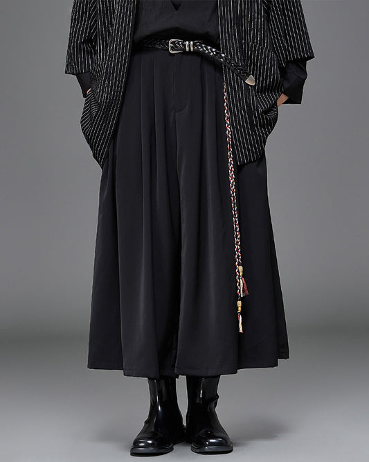 Japanese Zen Hermit Wide Leg Hakama Pants