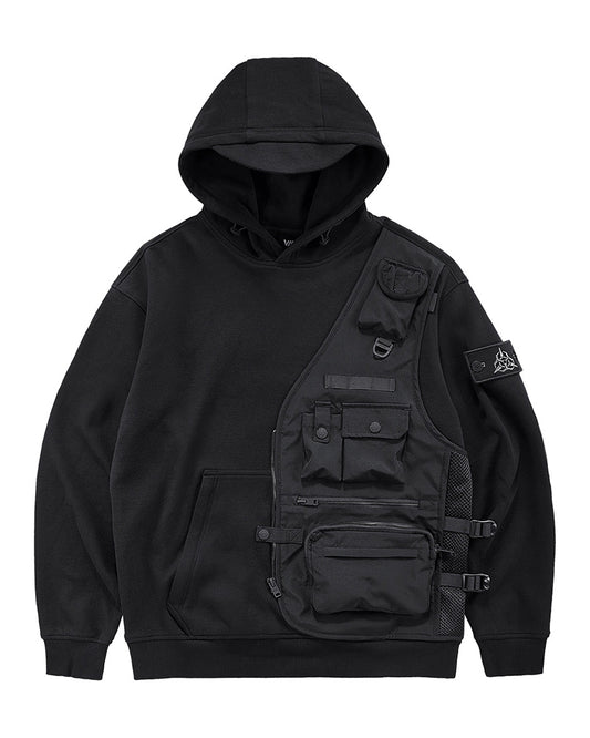 Techwear Fake Two Vest Tactical Hoodie