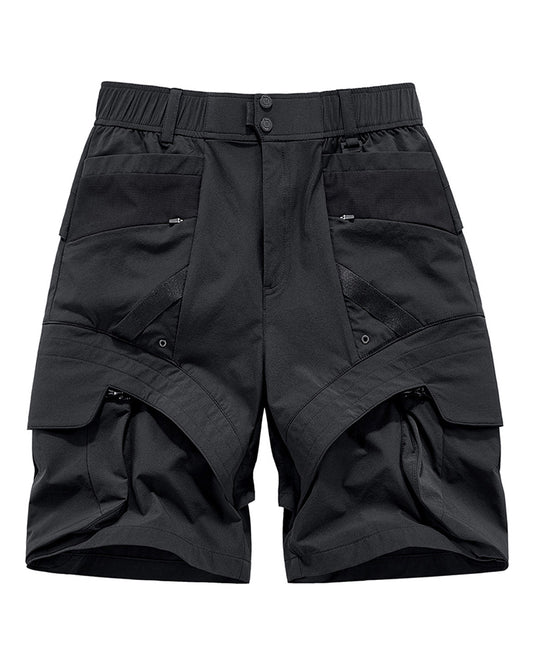 Techwear Pockets Patchwork Cargo Shorts