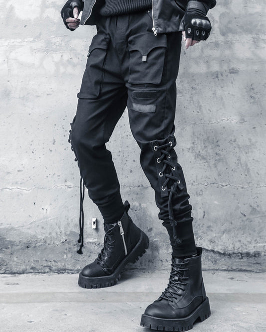 Streetwear Drawstring Slim Cargo Pants