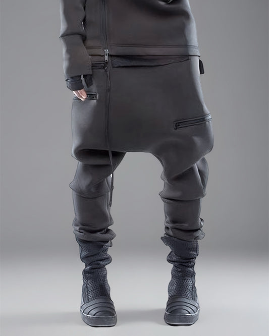 Wasteland Asymmetric Relaxed-Fit Tech Sweatpants