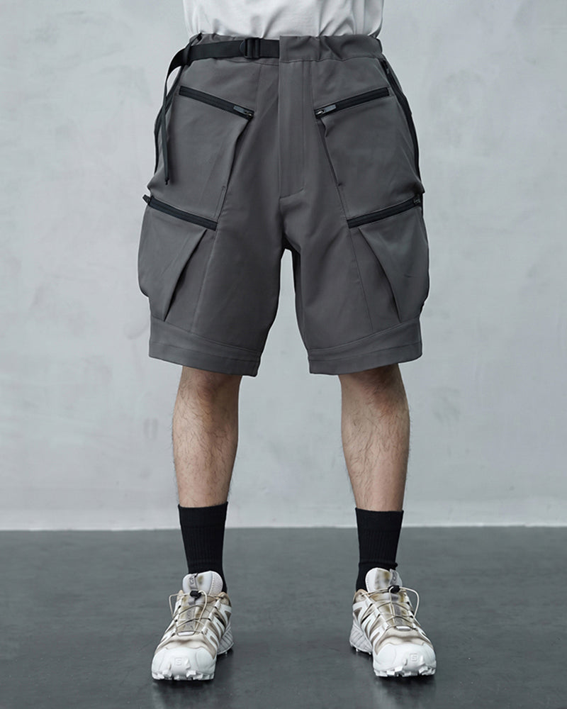 Multi-Pocket Water-Repellent Techwear Cargo Shorts