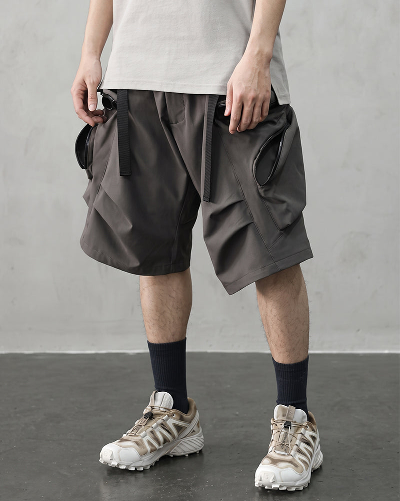 Multi-Pocket Water-Repellent Techwear Shorts
