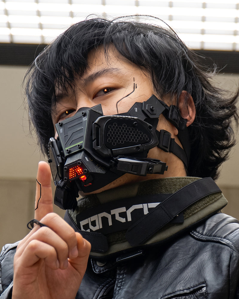Cyberpunk Tech Half Face Mask