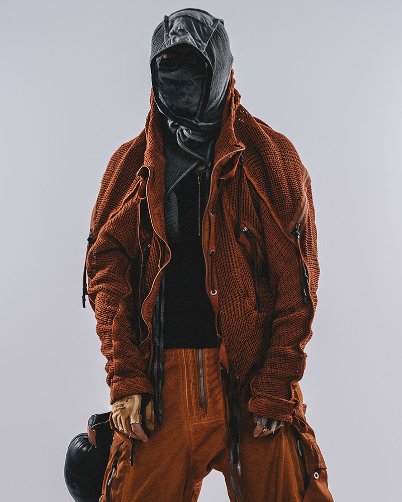 Wasteland Transformable Geometric Mesh Coat
