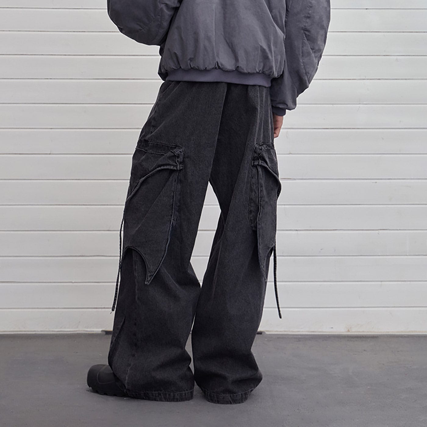 Multi-Layered Stripes Deconstructed Jeans