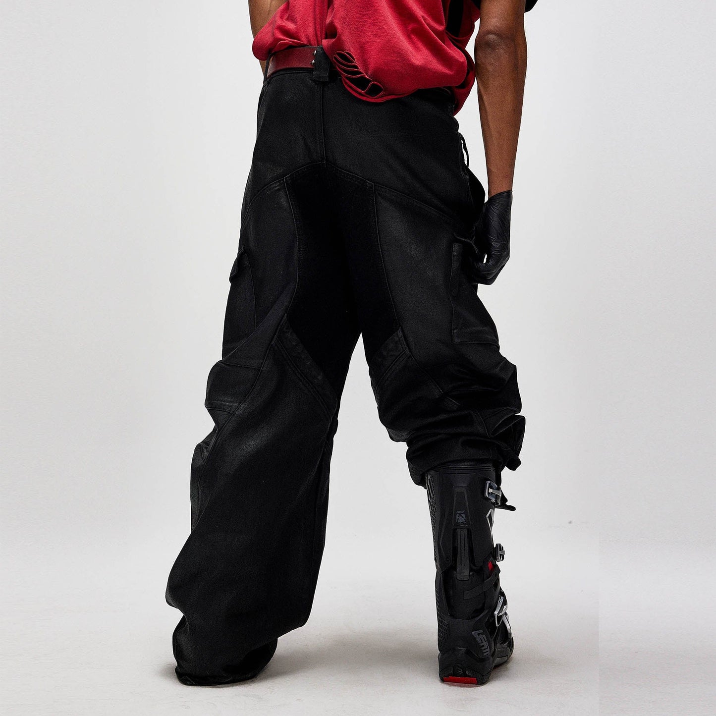 Dual-Waist Waxed Arc-Spliced Cargo Pants