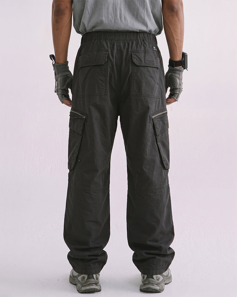 Zippered Multi‑Pocket Cargo Pants