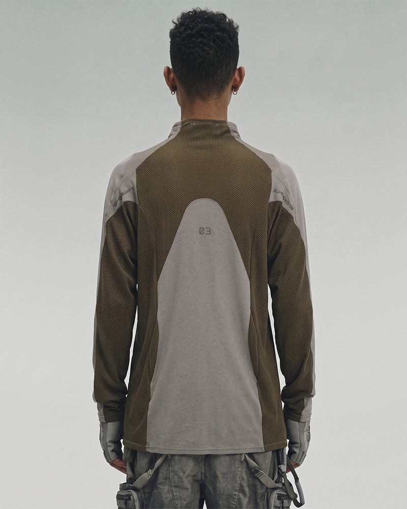 Wasteland Dirty Dye Mesh Technical Long Sleeve Tee