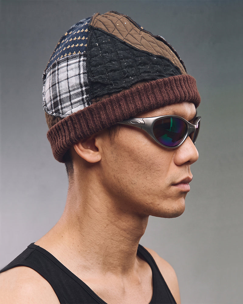 Wasteland Patchwork Thermal Knitted Hat