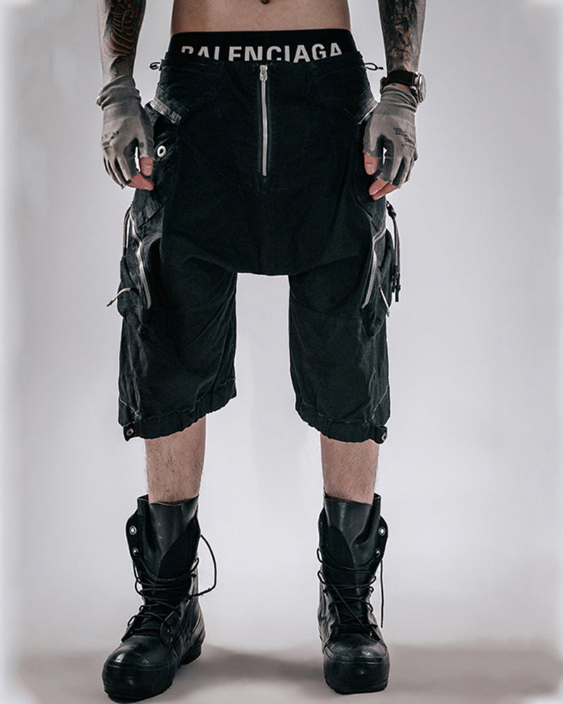 Post-Apocalyptic Wasteland Distressed Cargo Shorts