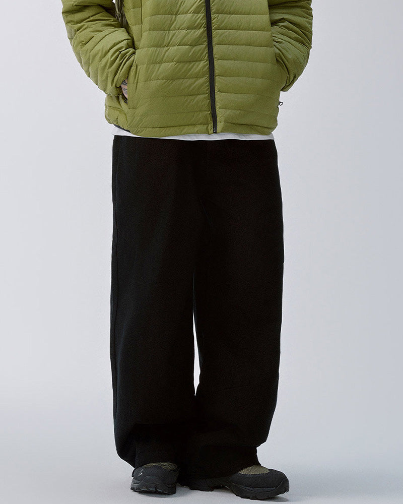 Oversized Black Relaxed Straight-Leg Trousers