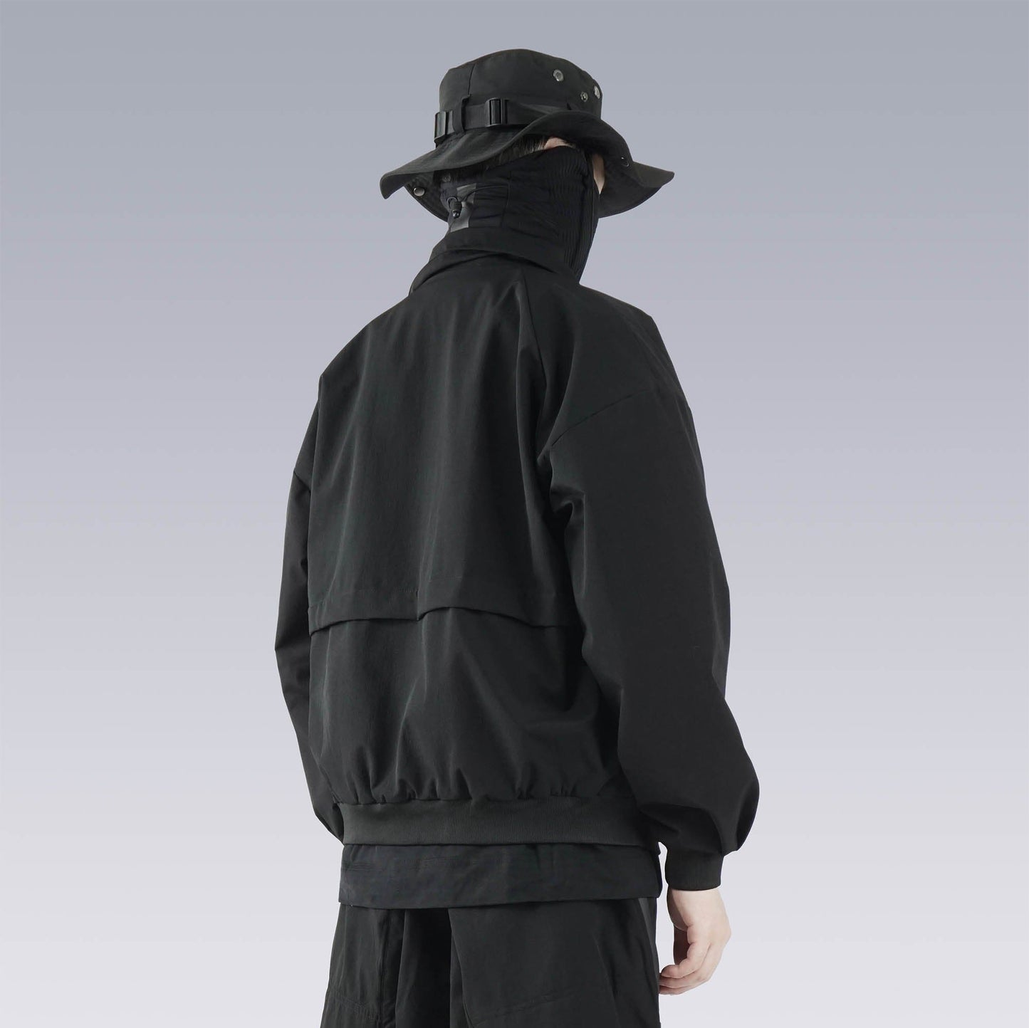 Double-Layer Multi-Pocket Stand Collar Jacket