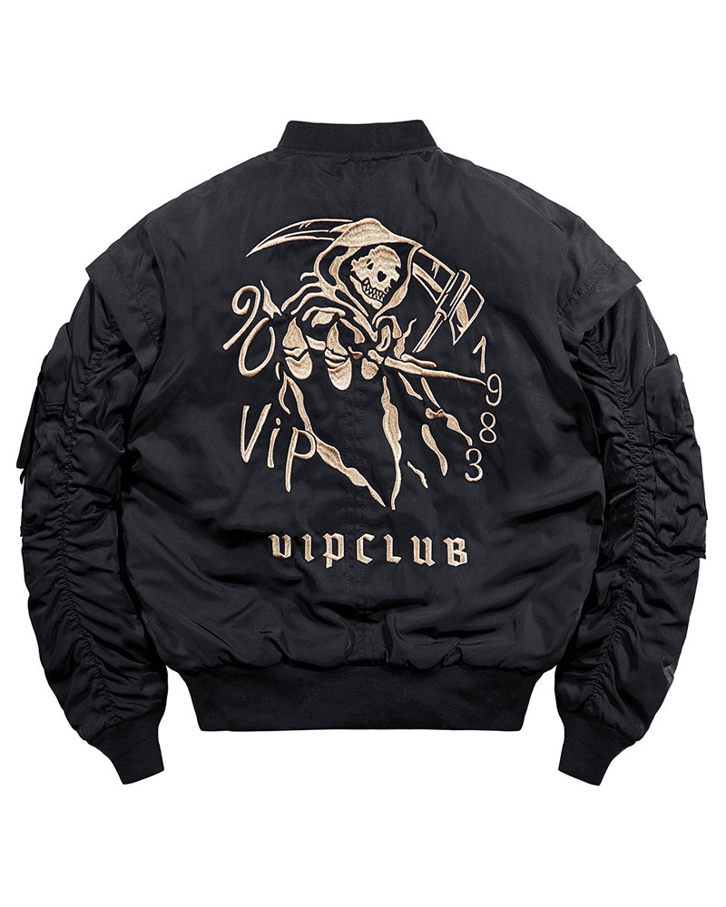 Techwear Winter Skull Bomber Jacket