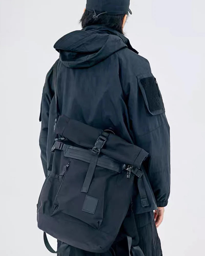 Techwear Roll-Top Tactical Backpack