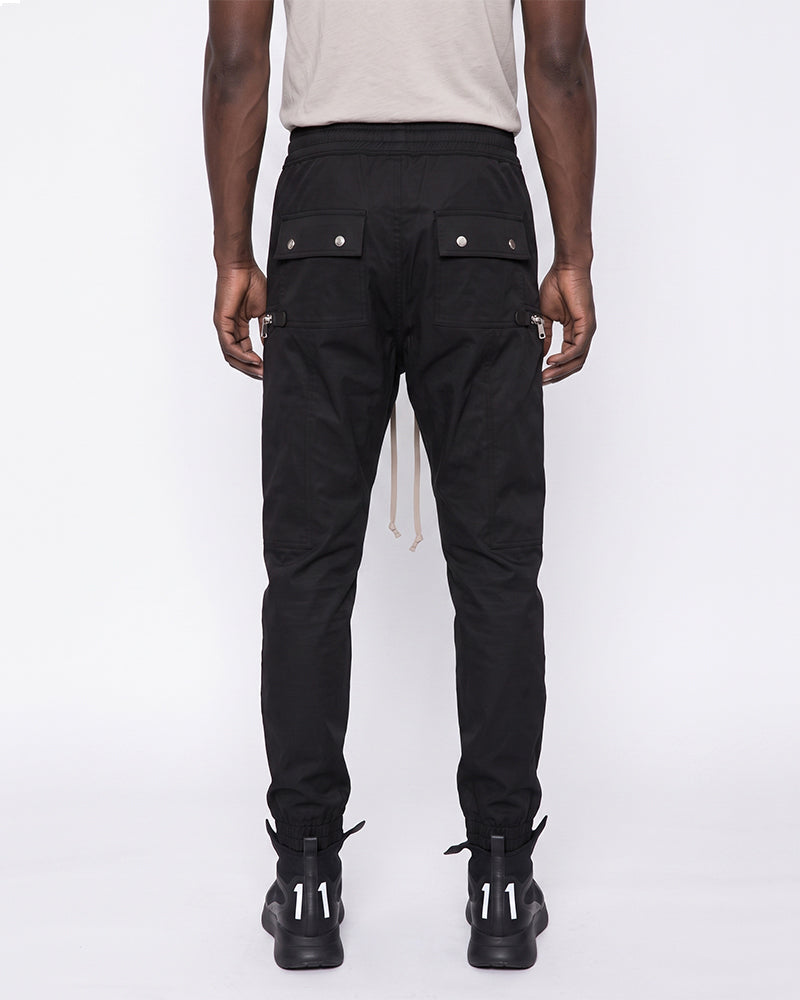 Deconstructed Multi‑Zip Drawstring Utility Jogger Pants