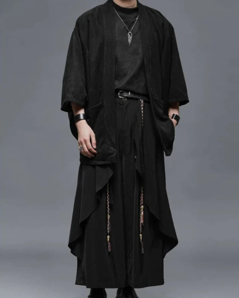 Modern Japanese Suede Kimino Jacket