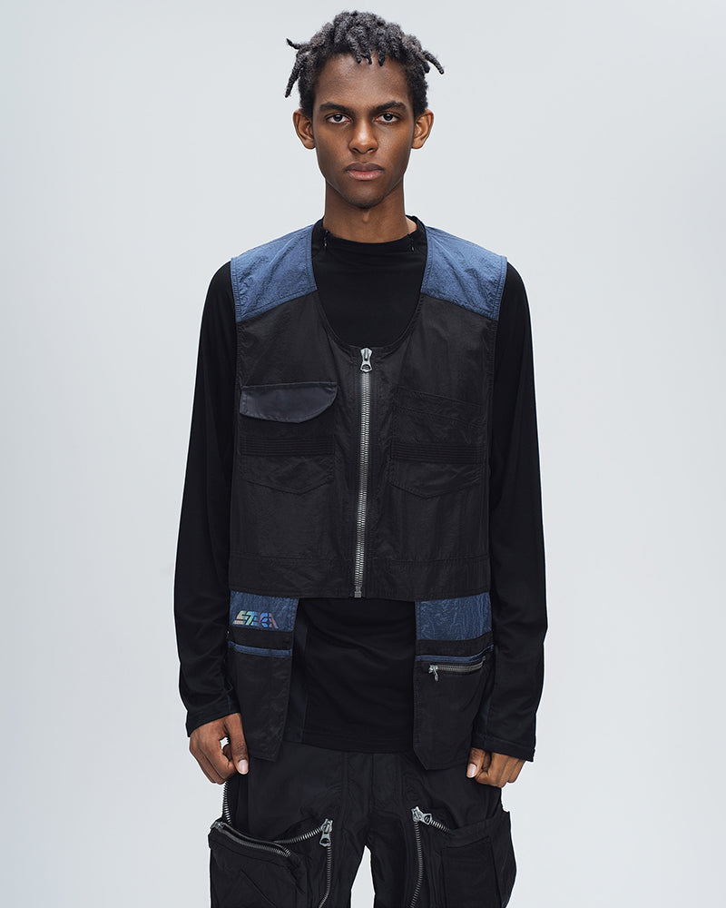 Vintage Sleeveless Pocket Utility Vest