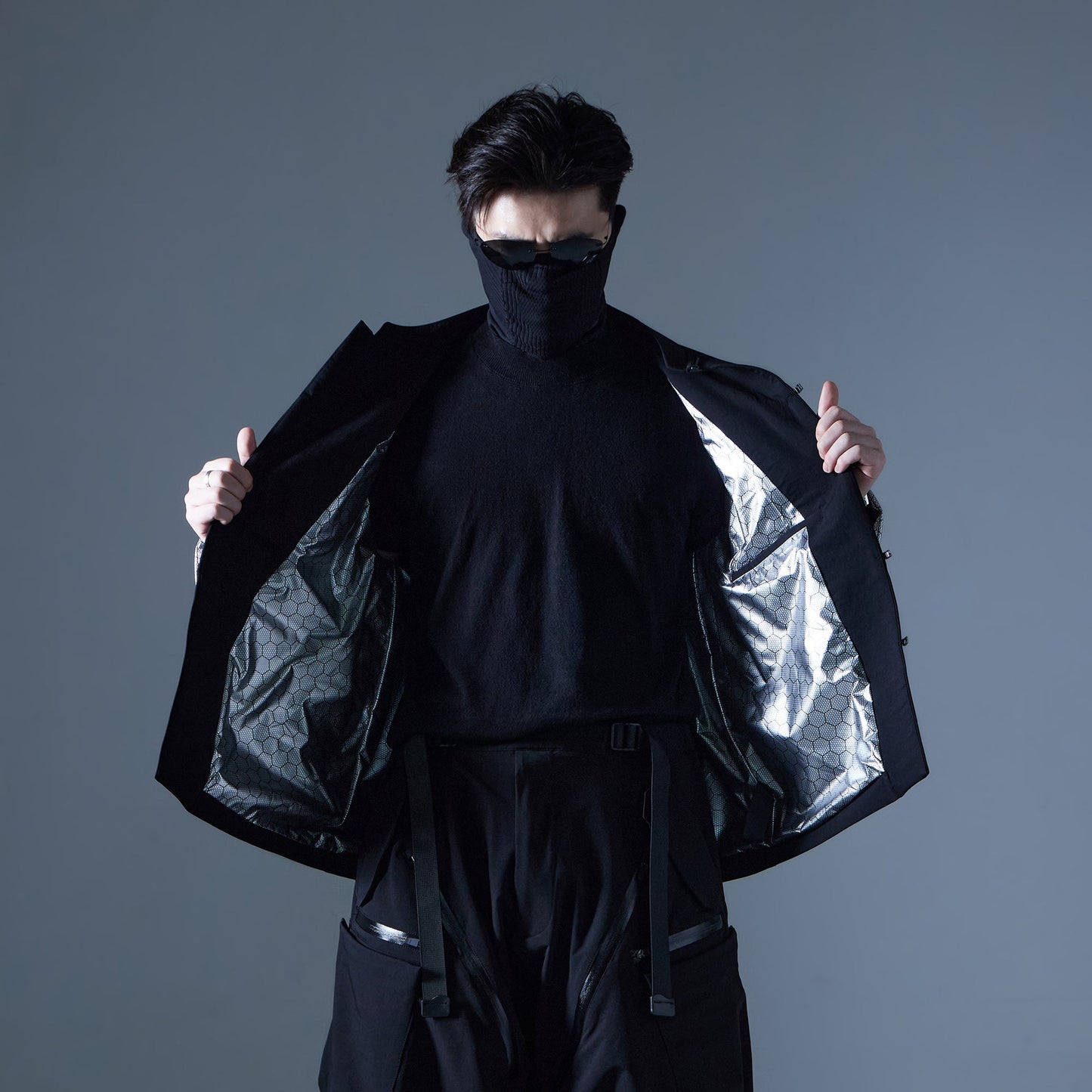 Multi-Pockets Mandarin Waterproof Jacket