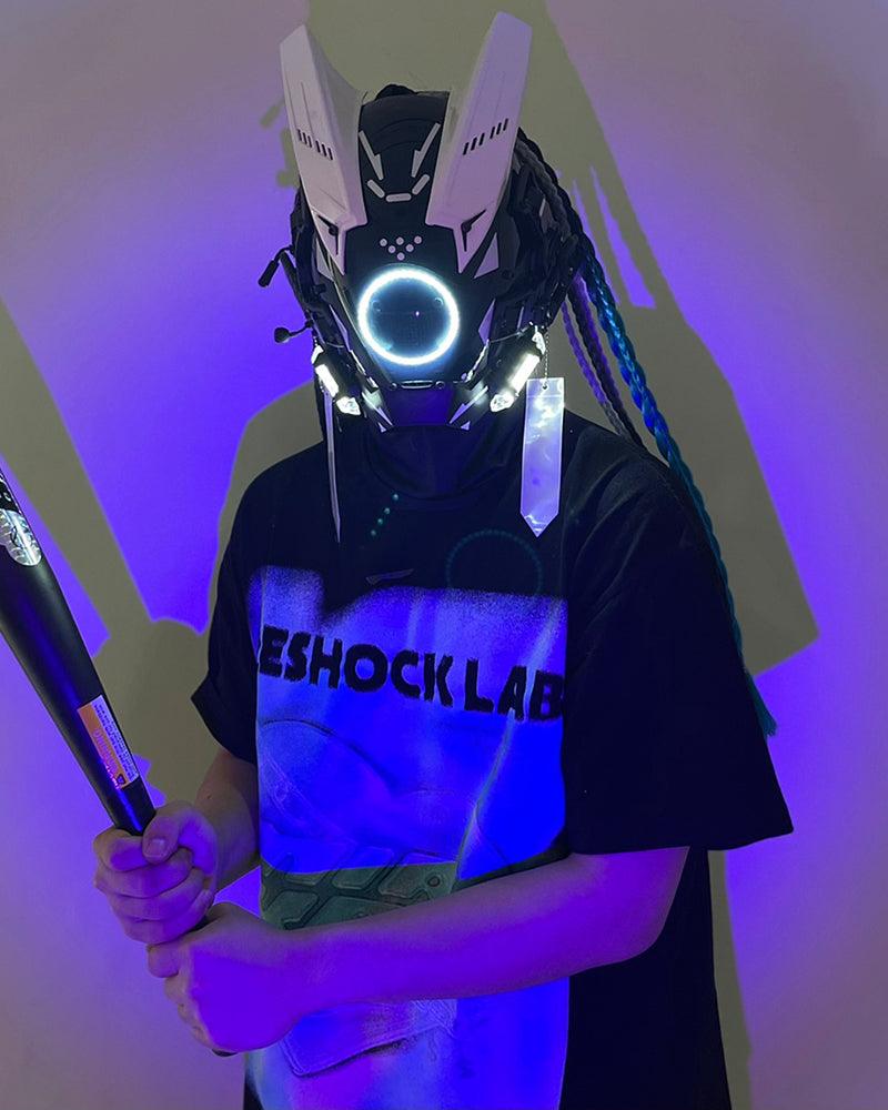 Dreadlocks Led Cyberpunk Helmet Mask