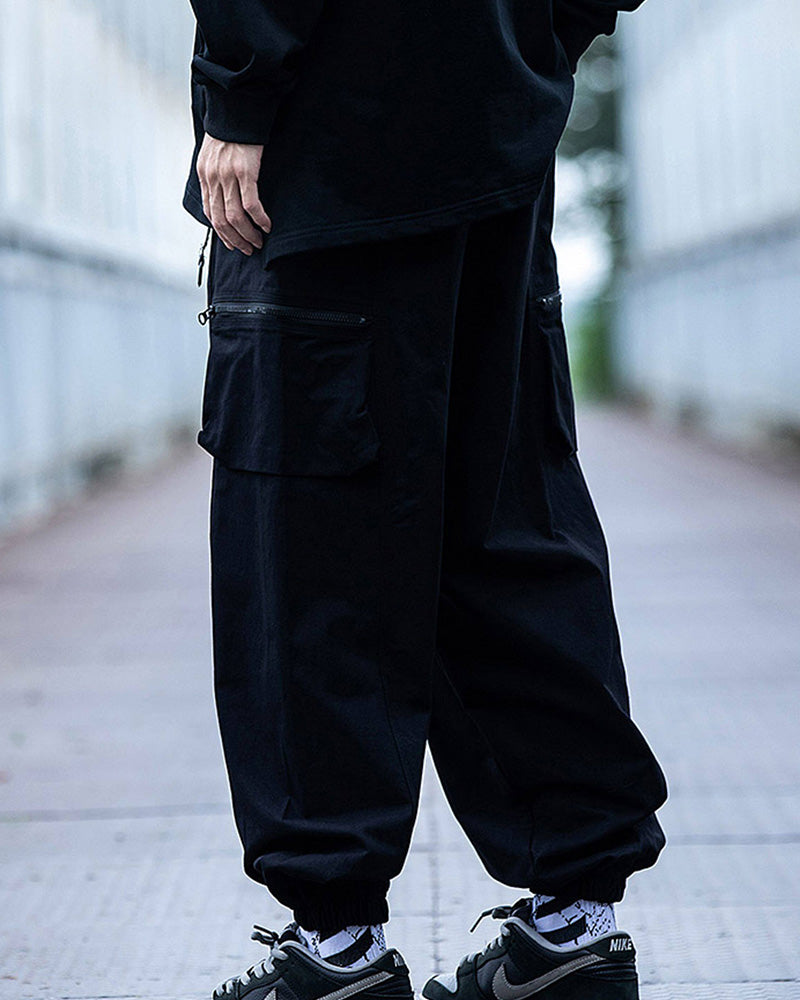 Streetwear Multi-Pocket Strap Techwear Cargo Pants