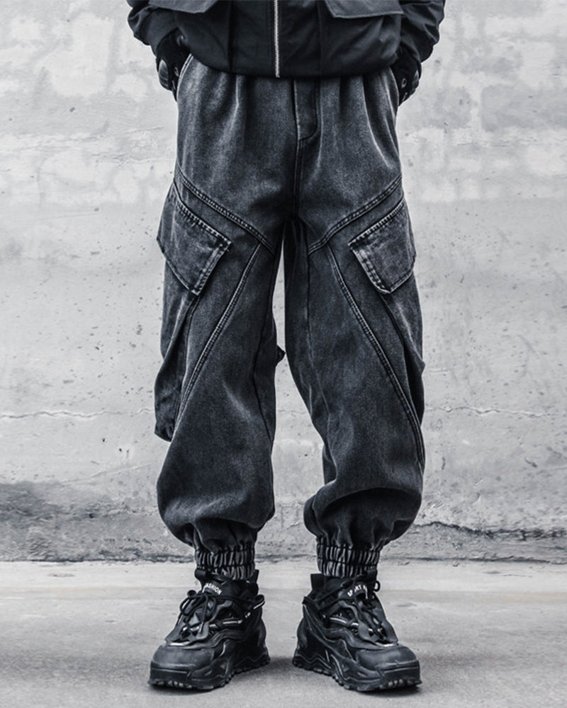 Streetwear Loose Black Denim Jeans