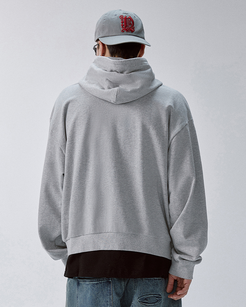 Crest Emblem Patch Zip-Up Hoodie