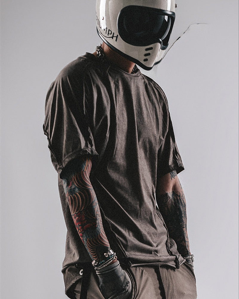 Wasteland Wear Splicing Distressed T-Shirt