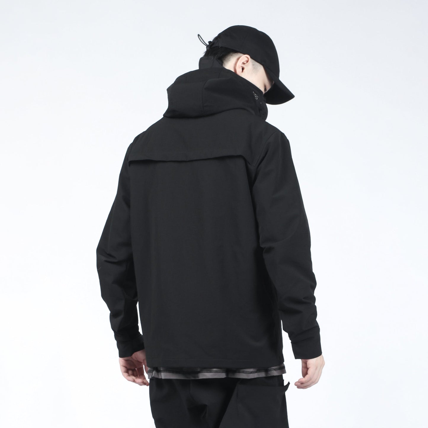 Dual-Placket Softshell Hooded Jacket