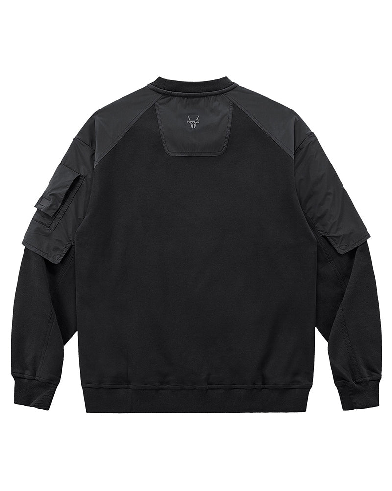 Cyberpunk Fake Two Piece Crewneck Sweatshirt