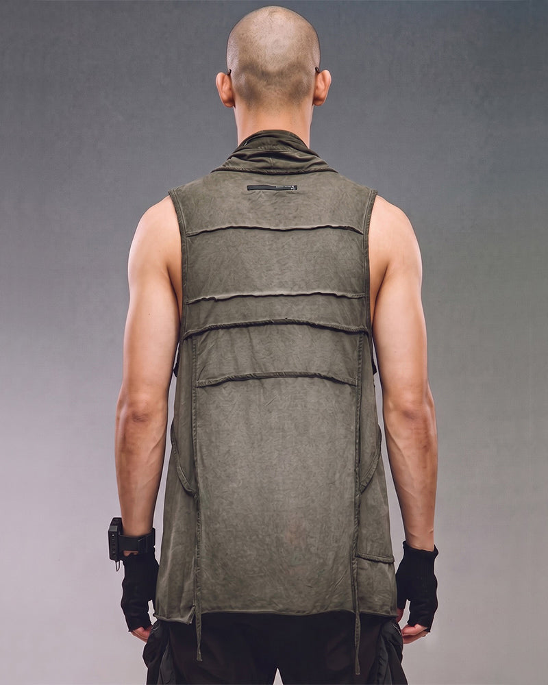 Wasteland Deconstructed Splicing Sleeveless T-Shirt
