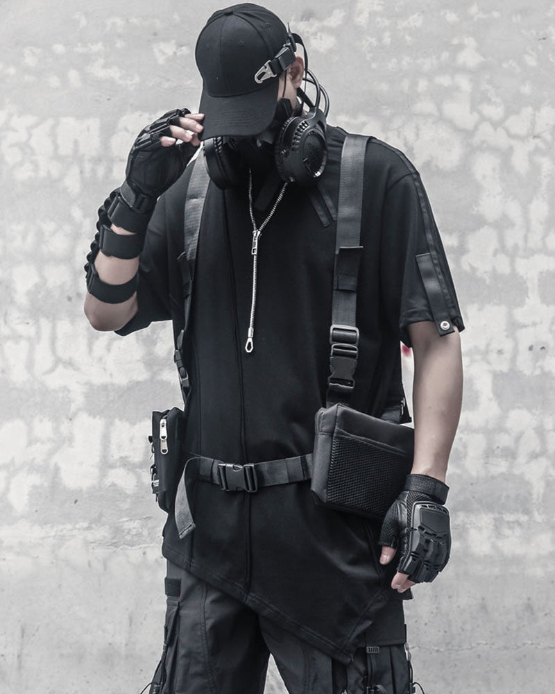 Techwear Functional Geometric Irregular T-Shirt