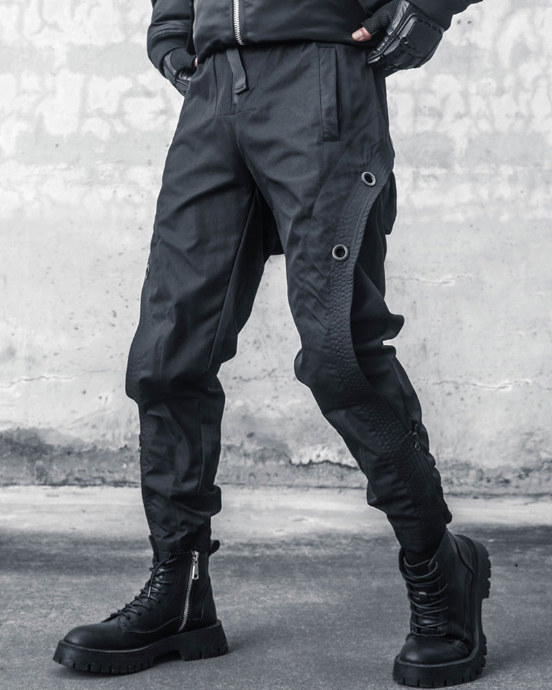 Functional Splice Curved Techwear Cargo Pants