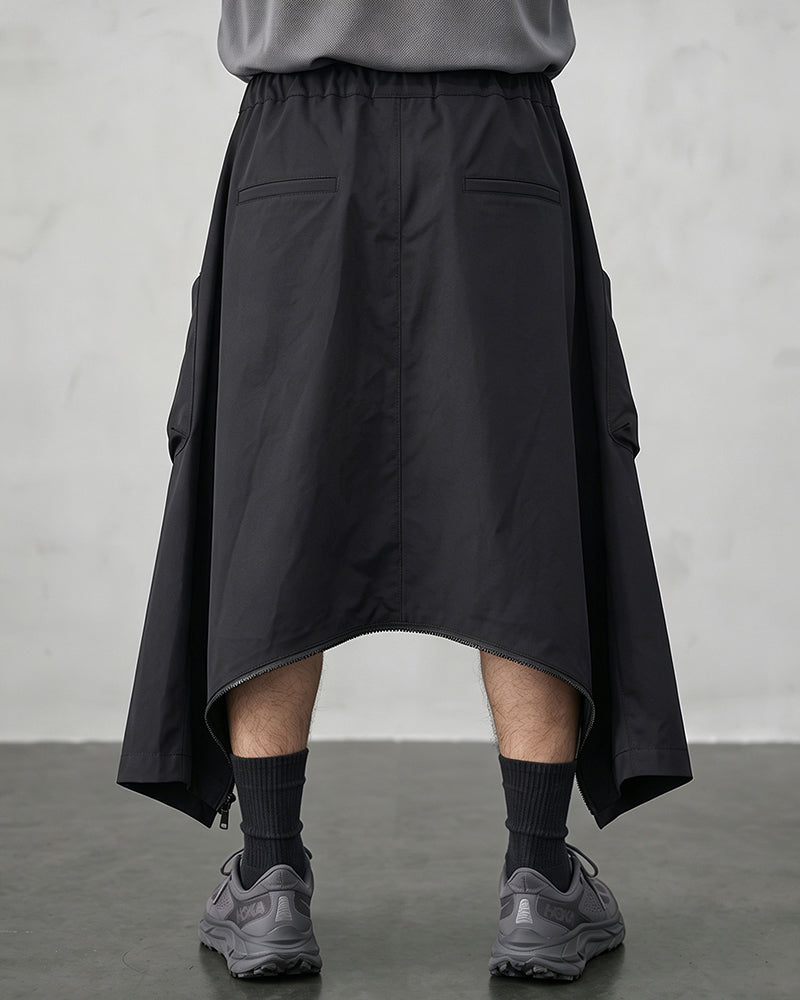 Convertible Hem Wide Leg Techwear Pants