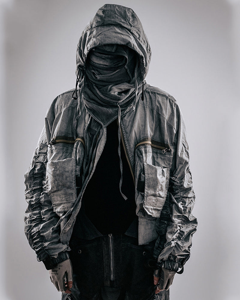 Post-Apocalyptic Hooded Techwear Jacket