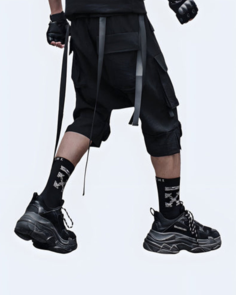 Drop Crotch Techwear Short
