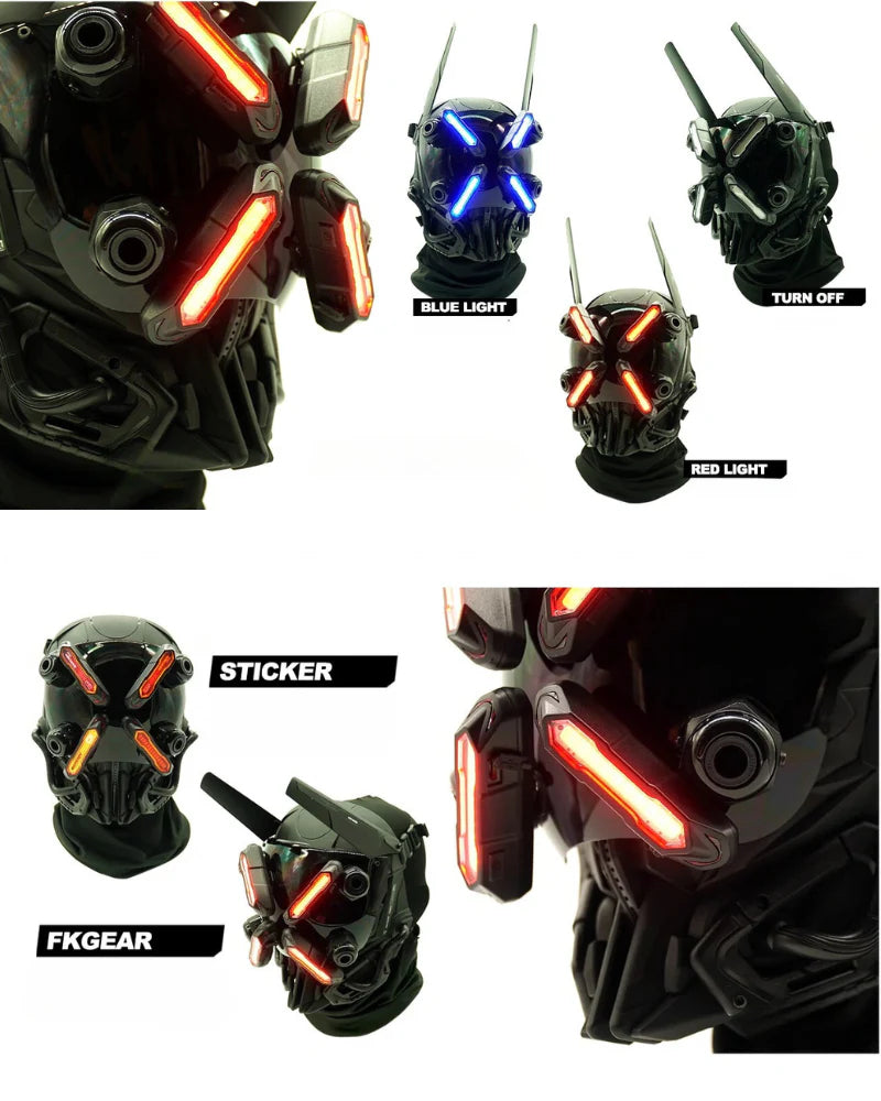 Future Envoy LED Cyberpunk Helmet Mask