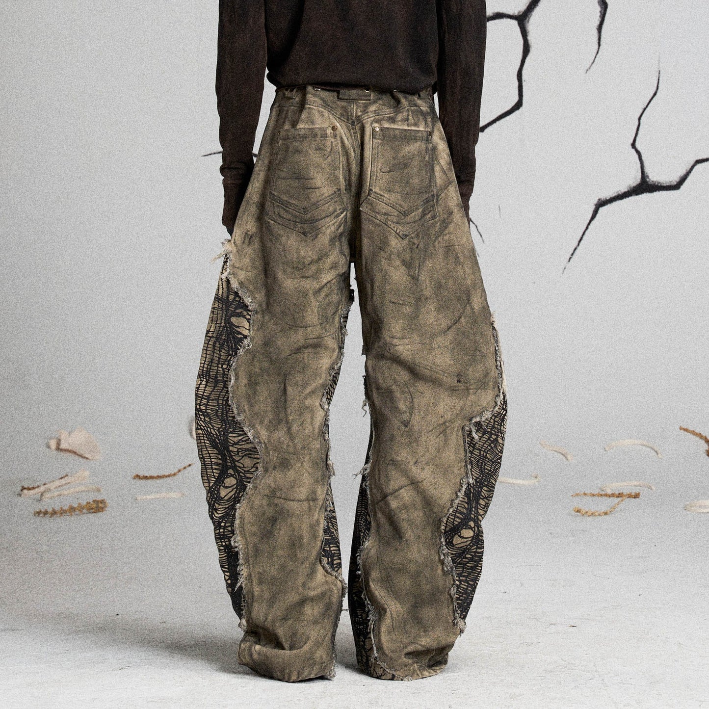 Mutation Distressed Fungal Invasion Machete Pants