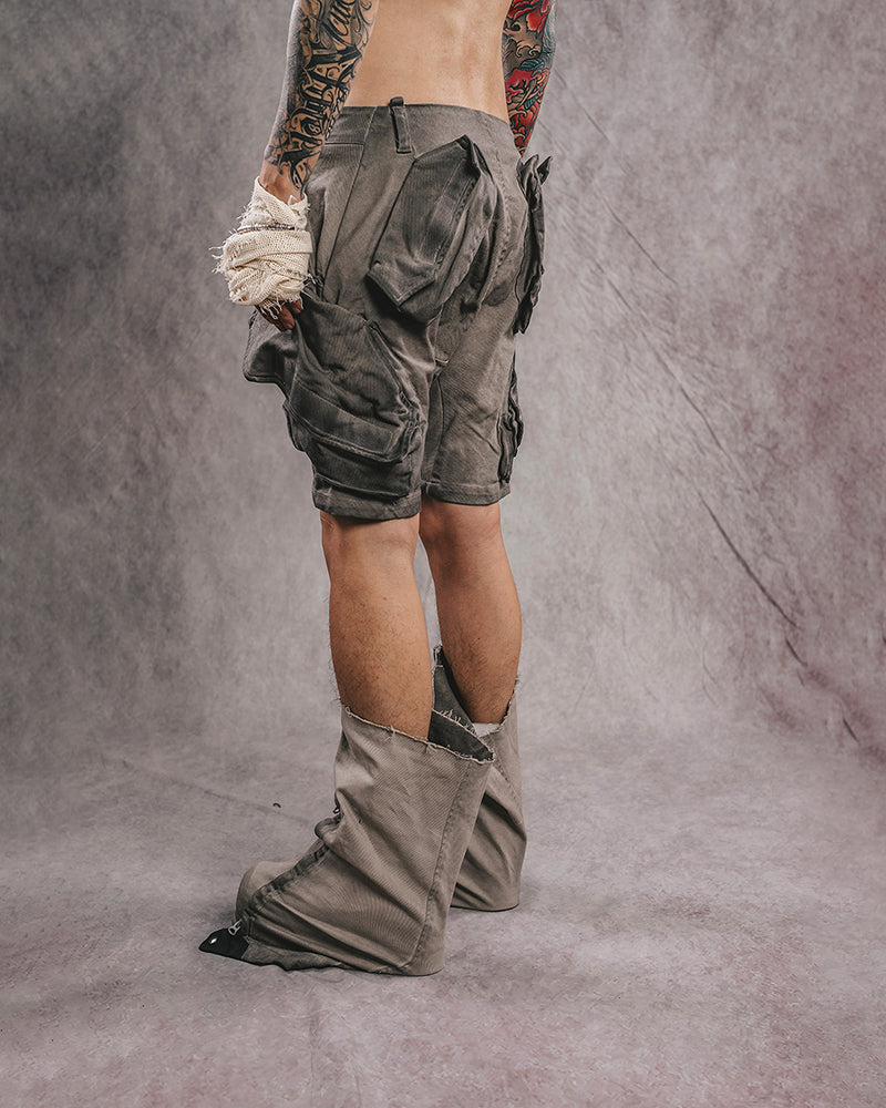 Wasteland Drop-Crotch Tactical Cargo Shorts