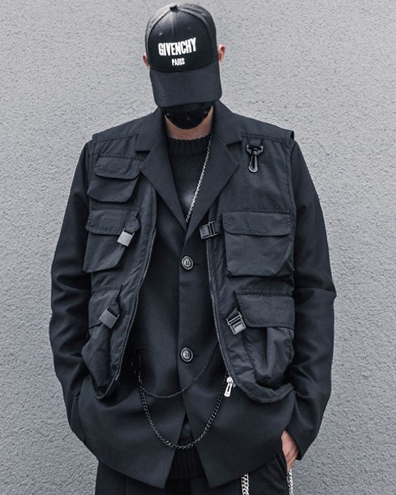 Techwear Mesh Lined Multi-Pocket Tactical Vest