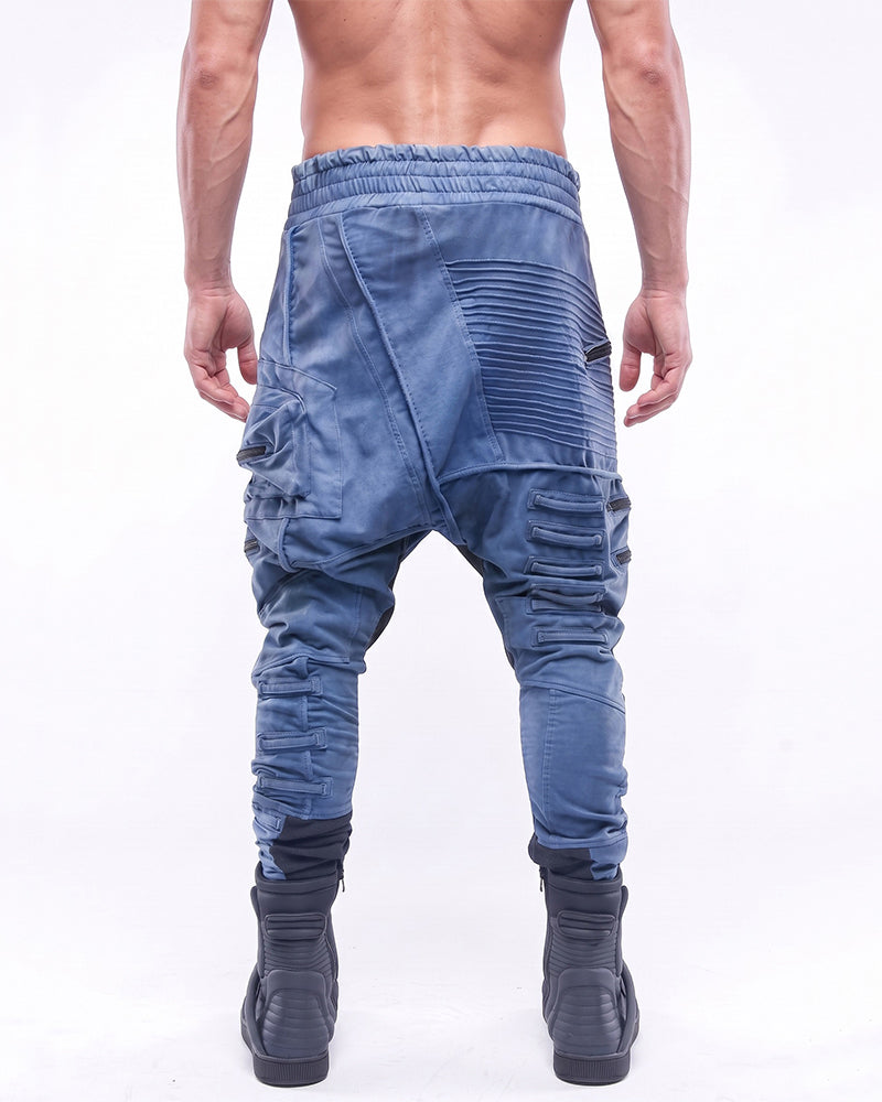 Post‑Apocalyptic Asymmetric Deconstructed Multi-Pocket Pants