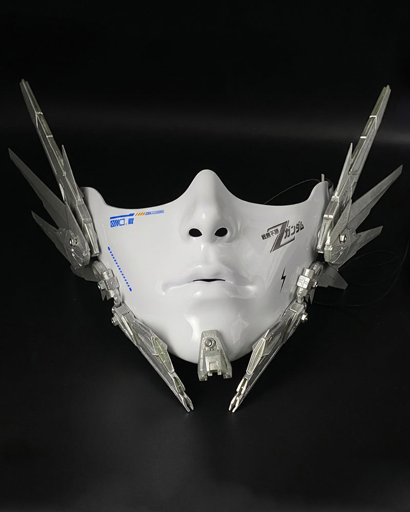 Cyberpunk Mecha Tech Half-Face Mask
