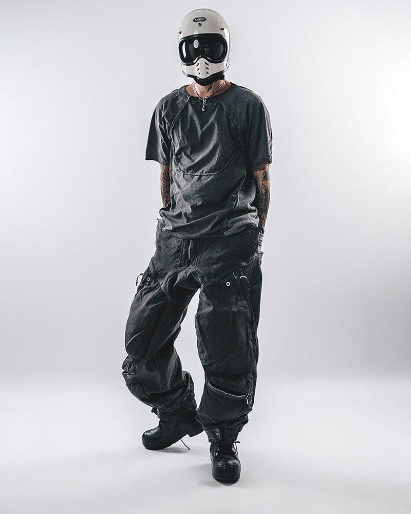Post-Apocalyptic Acid-Wash Deconstructed T-Shirt