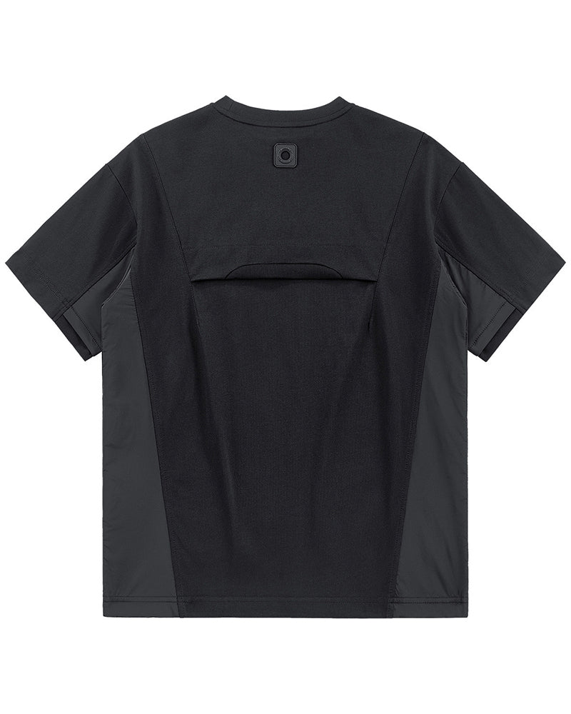 Functional Paneled Techwear Short Sleeve T-Shirt