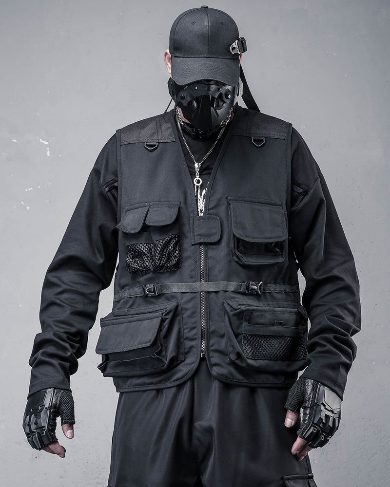 Techwear Utility Multi-Pocket Cargo Vest