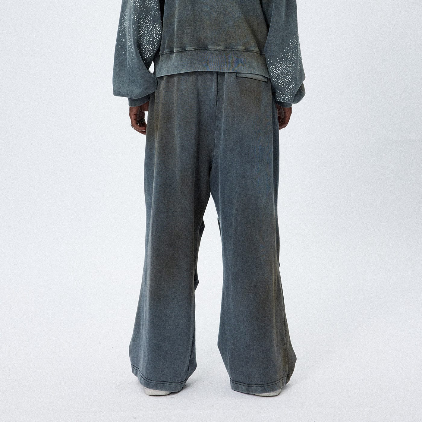 Distressed Crinkled Baggy Sweatpants
