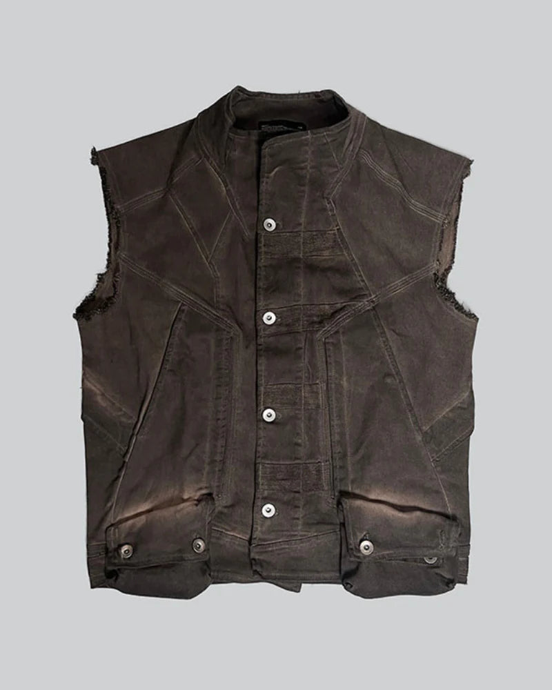 Post-Apocalyptic Wear Geometric Cut Vest