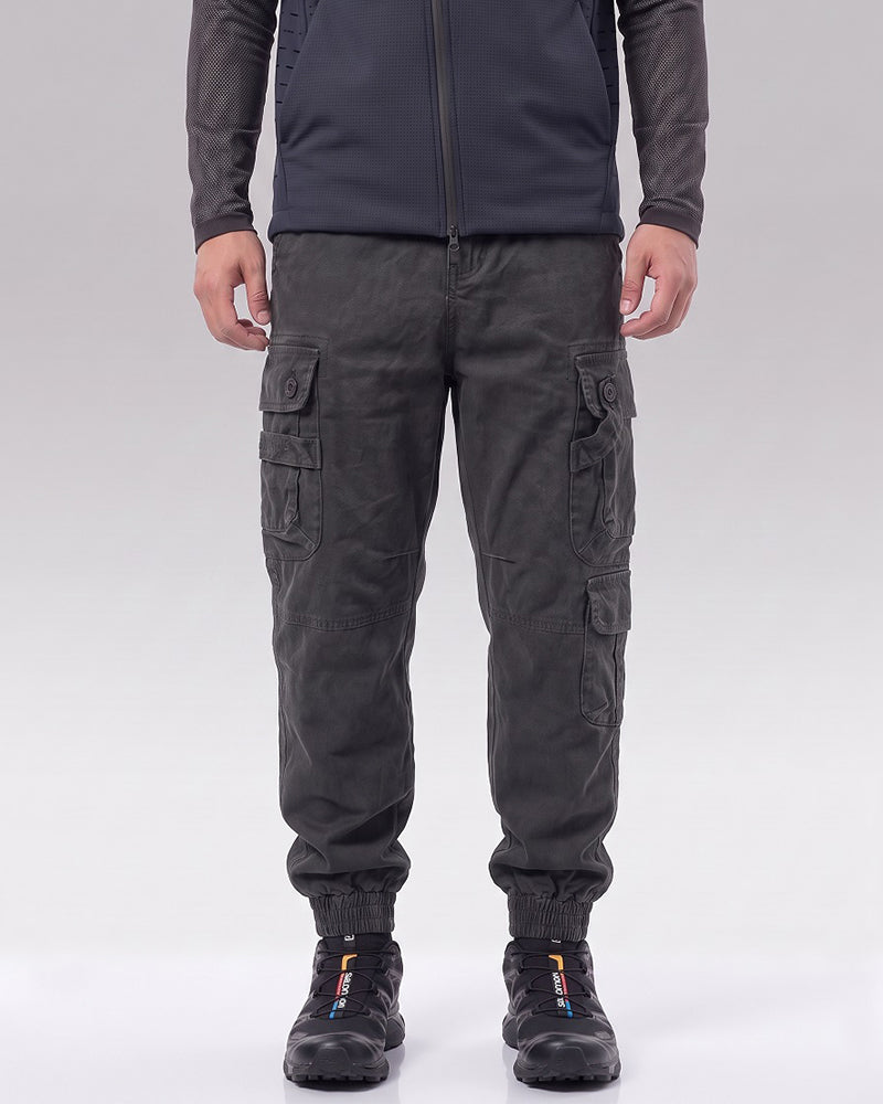 Multi-Pocket Techwear Cargo Cuffed Pants